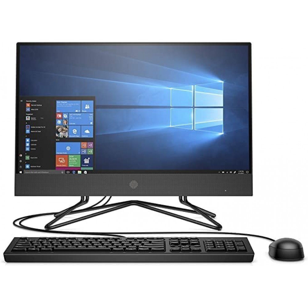 HP - ALL IN ONE -5L5F0ES#A2N -200 G4 -CORE I3 -10110U -256 SSD -4GB RAM -DOS -21.5" FHD -KEYBOARD AND MOUSE -BLACK