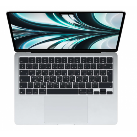Apple MacBook Air 13" MLY03AB/A,Apple M2 chip with 8-core CPU and 8-core GPU,8GB RAM,512GB SSD,Silver,Arabic English Keyboard
